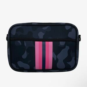 Unisex Neoprene Camera Bag Midnight Camo w/stripes